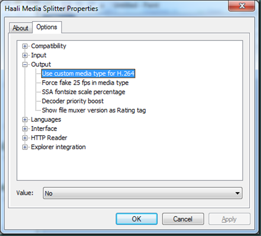 Haali.Custom.Output