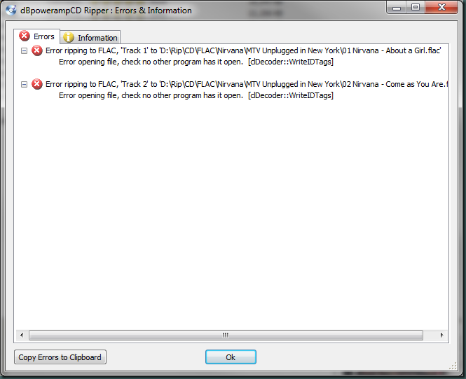 dBPoweramp.Error.Writing